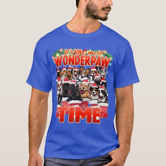Wonderpawime Cute Cuddly Dogs Christmas T-shirt (Voorkant)