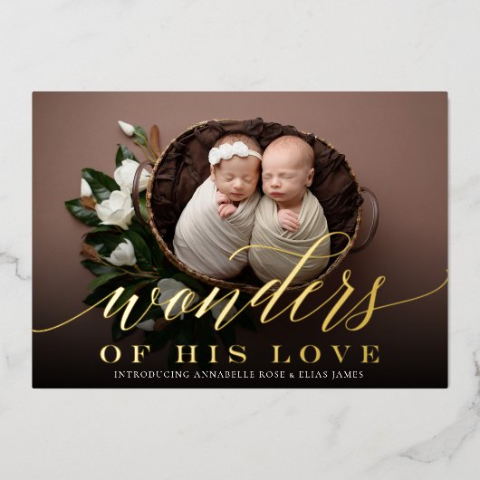 Wonders | Aankondiging van de geboorte van Twins H (Voorkant)