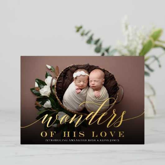 Wonders | Aankondiging van de geboorte van Twins H (Staand Voorkant)