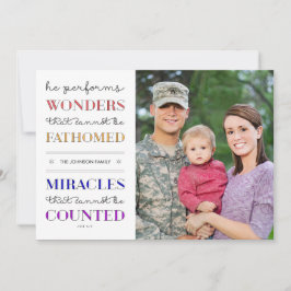 Wonders & Miracles kerstfeestdag - Fotoplatte foto Feestdagenkaart