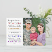 Wonders & Miracles kerstfeestdag - Fotoplatte foto Feestdagenkaart (Staand voorkant)