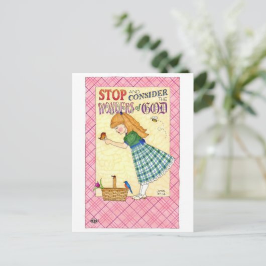 Wonders of God Inspirerend Briefkaart (Staand voorkant)