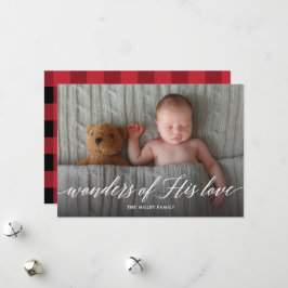 Wonders of his Love Holiday Photo Card Feestdagenkaart