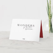 Wonders of his love religieuze multiphoto kerst kaart (Achterkant)