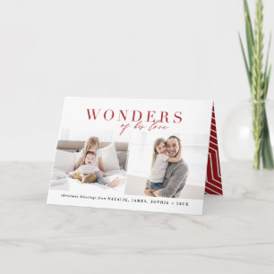 Wonders of his love religieuze multiphoto kerst kaart