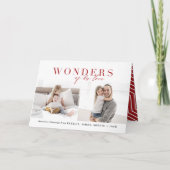 Wonders of his love religieuze multiphoto kerst kaart (Voorkant)