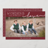 Wonders of Zijne Liefde Aangepaste Kleur Moderne K Feestdagenkaart (Voorkant / Achterkant)