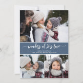 Wonders of Zijne Liefde Christelijke Kerstmis Feestdagenkaart (Voorkant)