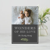 Wonders of Zijne Liefde | Foto van de Laurel Leaf  Feestdagenkaart (Staand voorkant)