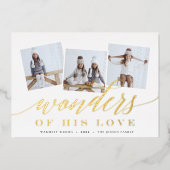 Wonders of Zijne Liefde | Fotocollage Folie Feestdagenkaart (Voorkant)