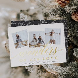 Wonders of Zijne Liefde | Fotocollage Folie Feestdagenkaart