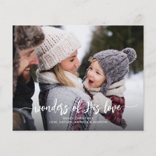 Wonders of Zijne Liefde Kerstfeestdag Kaart (Voorkant)
