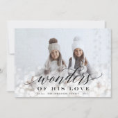 Wonders of Zijne Liefde | Lichte foto Feestdagenkaart (Voorkant)