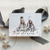 Wonders of Zijne Liefde | Lichte foto Feestdagenkaart