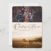 Wonders of Zijne Liefde Religieuze Kerstmis 2 Foto Feestdagenkaart (Voorkant)