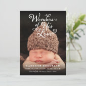 Wonders of Zijne Liefde Religieuze Kerstmis Aankondiging (Staand voorkant)