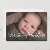 Wonders of Zijne Liefde Religieuze Kerstmis Aankondiging (Voorkant)