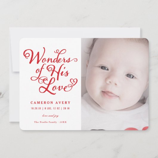 Wonders of Zijne Liefde Religieuze Kerstmis Aankondiging (Voorkant)