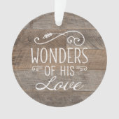 Wonders of Zijne Liefde Rustic Photo Holiday Ornam Ornament (voorkant)
