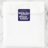 Wonders orgaandonor bewustzijn vierkante sticker (Tas)