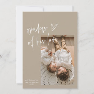 Wonders van zijn liefde Een foto-kerstfeest  Feestdagenkaart