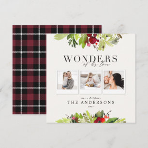 Wonders van zijn liefde multi-fotogeblazen en foli feestdagenkaart
