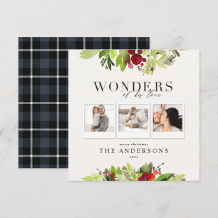 Wonders van zijn liefde multi-fotogeblazen en foli feestdagenkaart