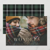 Wonders van zijn liefdesfoto gouden vakantie feestdagenkaart (Voorkant / Achterkant)