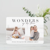 Wonders van zijn liefdeskerst feestdagenkaart (Staand voorkant)