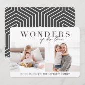 Wonders van zijn liefdeskerst feestdagenkaart (Voorkant / Achterkant)