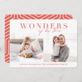 Wonders van zijn liefdeskerst feestdagenkaart (Voorkant / Achterkant)