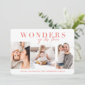 Wonders van zijn liefdeskerst feestdagenkaart (Staand voorkant)
