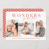 Wonders van zijn liefdeskerst feestdagenkaart (Voorkant / Achterkant)