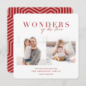 Wonders van zijn liefdeskerst feestdagenkaart (Voorkant / Achterkant)