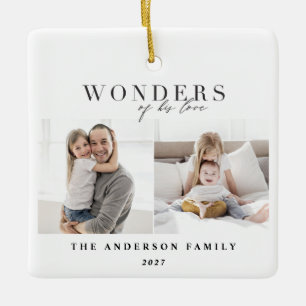 Wonders van zijn liefdeskerst keramisch ornament