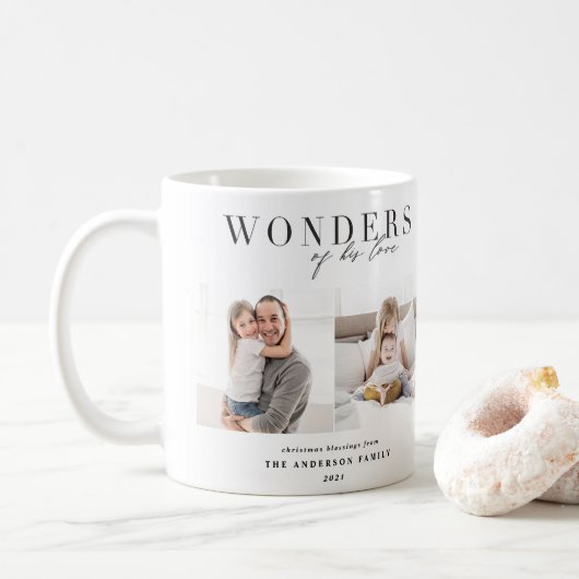 Wonders van zijn liefdeskerst koffiemok (Met donut)