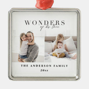 Wonders van zijn liefdeskerst metalen ornament