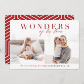 Wonders van zijn liefdeskerstfeest met multifoto's feestdagenkaart (Voorkant / Achterkant)