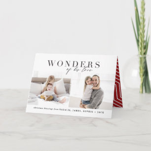 Wonders van zijn liefdeskerstfeest met multifoto's kaart