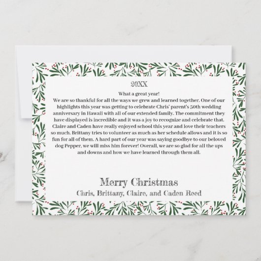 Wonders van zijn liefdeskerstkaart feestdagenkaart (Achterkant)