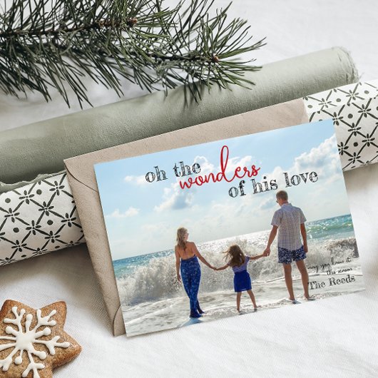 Wonders van zijn liefdeskerstkaart feestdagenkaart
