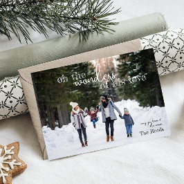 Wonders van zijn liefdeskerstkaart feestdagenkaart