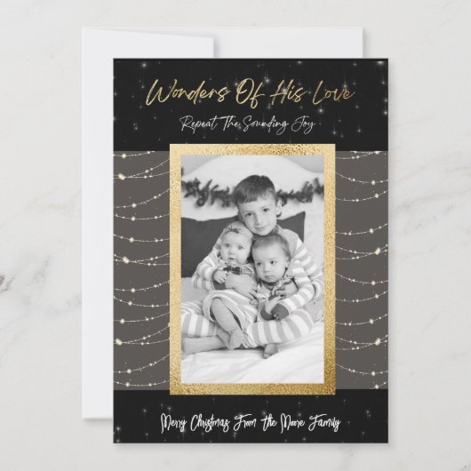 Wonders van zijn liefdeskerstkaart feestdagenkaart (Voorkant)