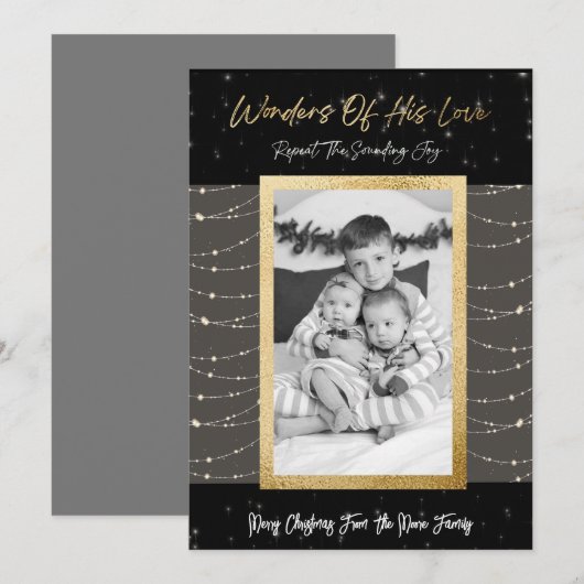 Wonders van zijn liefdeskerstkaart feestdagenkaart (Voorkant / Achterkant)