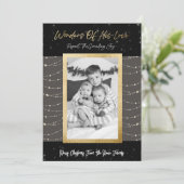 Wonders van zijn liefdeskerstkaart feestdagenkaart (Staand voorkant)