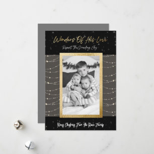 Wonders van zijn liefdeskerstkaart feestdagenkaart