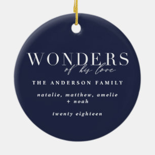 Wonders van zijn liefdeskerstpleister keramisch ornament