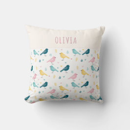 Wonderschone Scandinavische vogelprint voor een pe Kussen