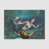 Wonderul mermaid met schildpad tissuepapier (Voorkant)