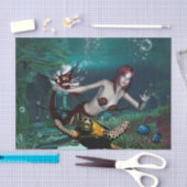 Wonderul mermaid met schildpad tissuepapier (Craft)